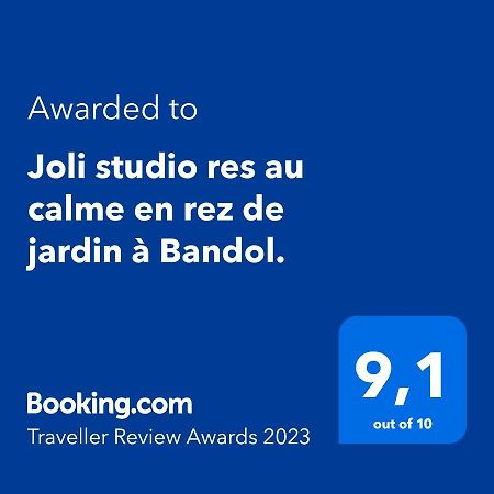 Joli studio res au calme en rez de jardin à Bandol. Extérieur photo