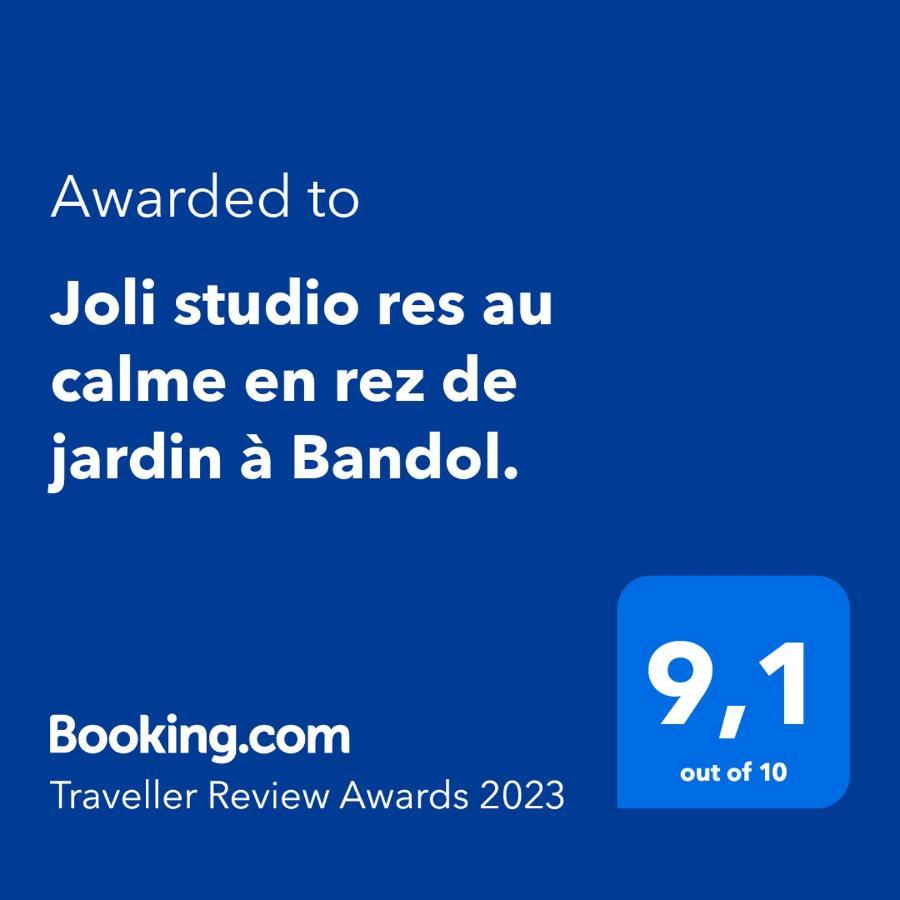 Joli studio res au calme en rez de jardin à Bandol. Extérieur photo
