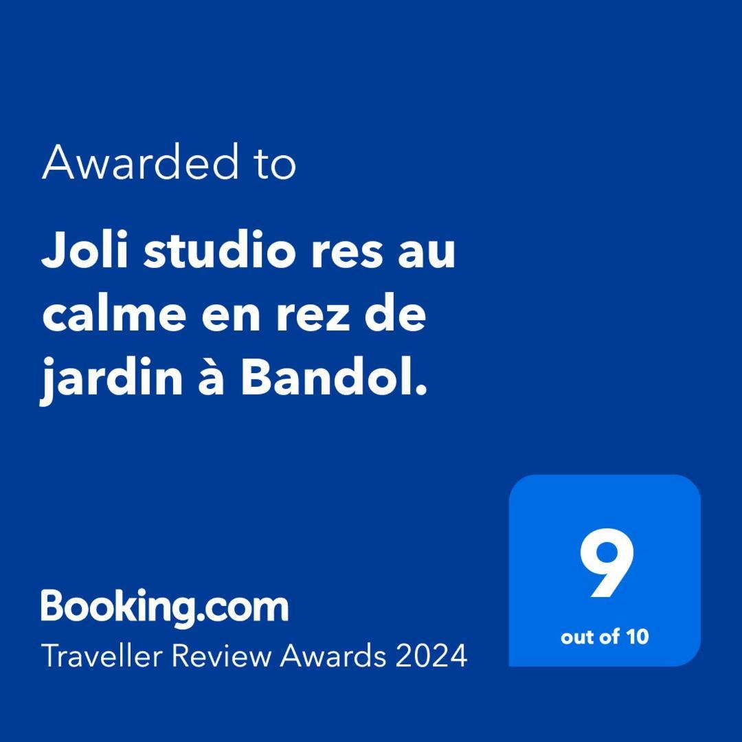 Joli studio res au calme en rez de jardin à Bandol. Extérieur photo